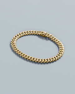 Annular Cuban Link Bracelet in Yellow Gold