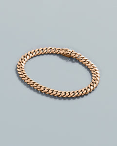 Annular Cuban Link Bracelet in Rose Gold