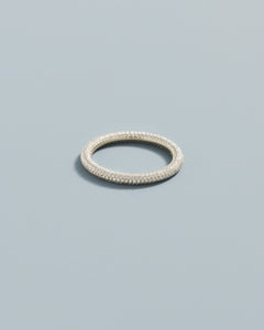 Micro Wave Pavé Ring in White Gold
