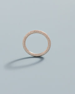 Micro Wave Pavé Ring in Rose Gold