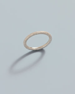 Micro Wave Pavé Ring in Yellow Gold