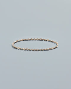 Mini Monument Link Bracelet in White Gold