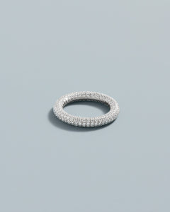 Wave Pavé Ring in Platinum