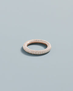 Wave Pavé Ring in Rose Gold